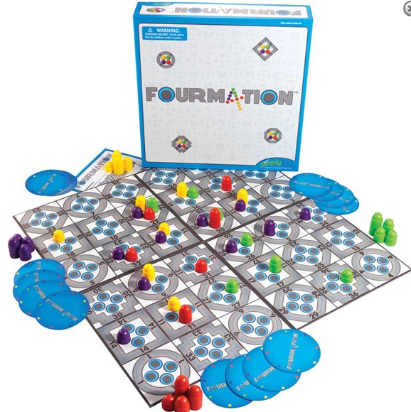 Fourmation math and strategy game