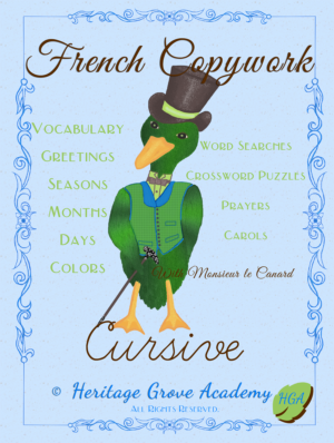 French Copywork books