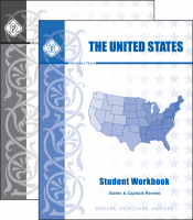 The United States: States & Capitals Review book from Memoria Press